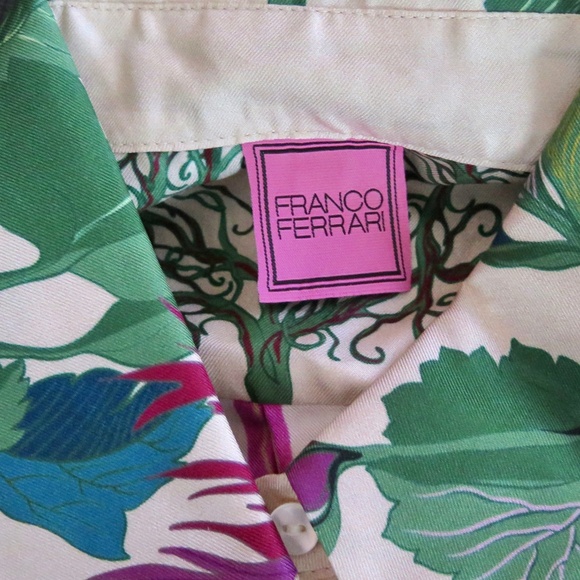 Franco Ferrari Silk Scarf Blouse - Floral Pattern - Picture 9 of 11